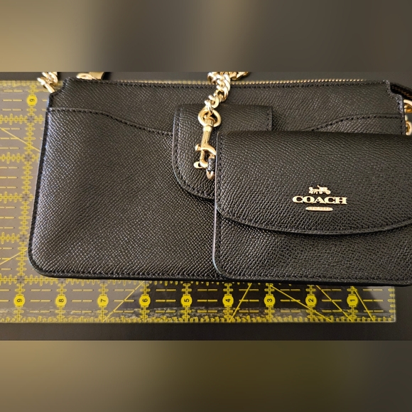 C0737 Coach Poppy Crossbody with Card Case - Black - Picture 14 of 16